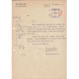 Letter from Generalleutnant Viktor Linnarz (DKiS)