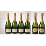 Champagne Bollinger and Perrier Jouet NV 6 bts