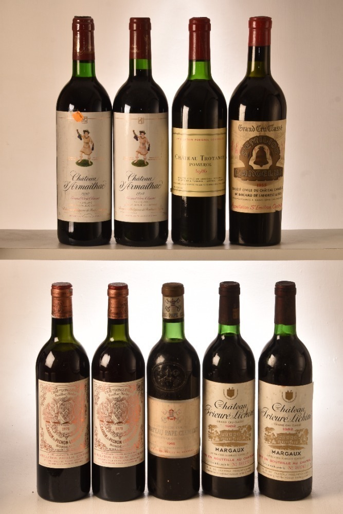 Mixed Fine Red Bordeaux Inc Trotanoy and Angelus 9 bts