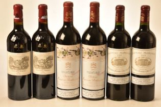 2005 First Growth Mixed Case Lafite, Mouton and Margaux 6 bts