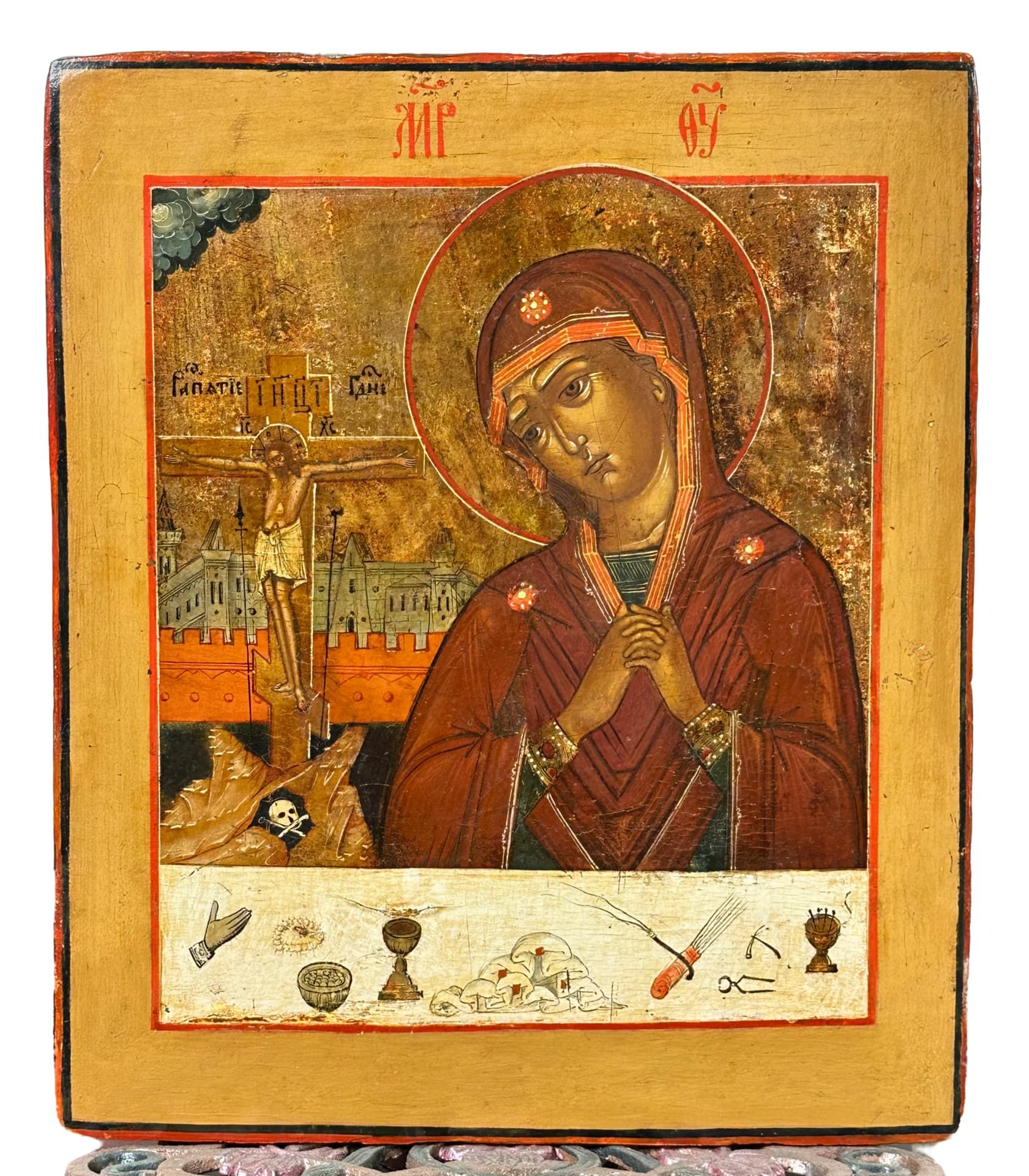 Ikone Gottesmutter Achtyrskaja, 19. Jahrhundert oder früher - Image 4 of 11