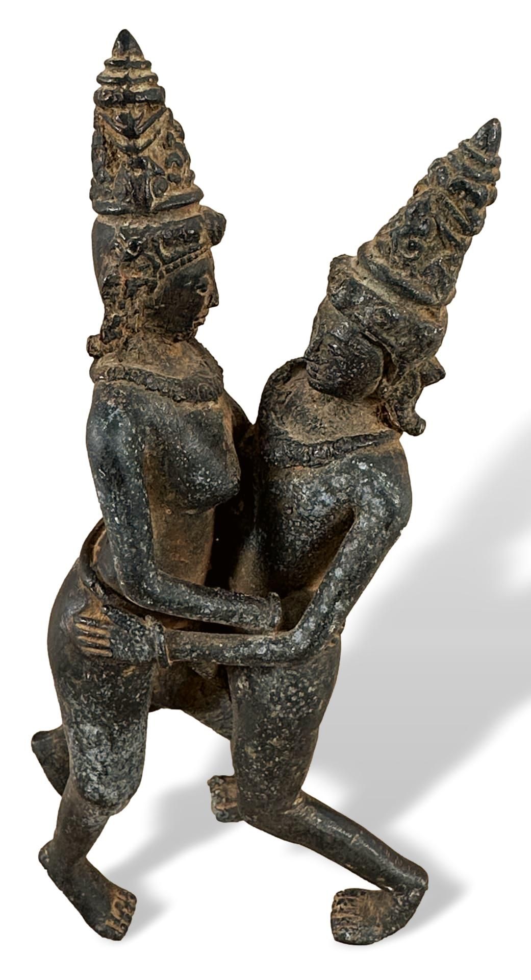 Asiatika Bronze Figur Tempeltänzerinnen - Image 4 of 7