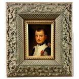 Unidentifizierter Künstler, Ölgemälde auf Kupfer Portrait Napoleon, unbekannt, Miniatur