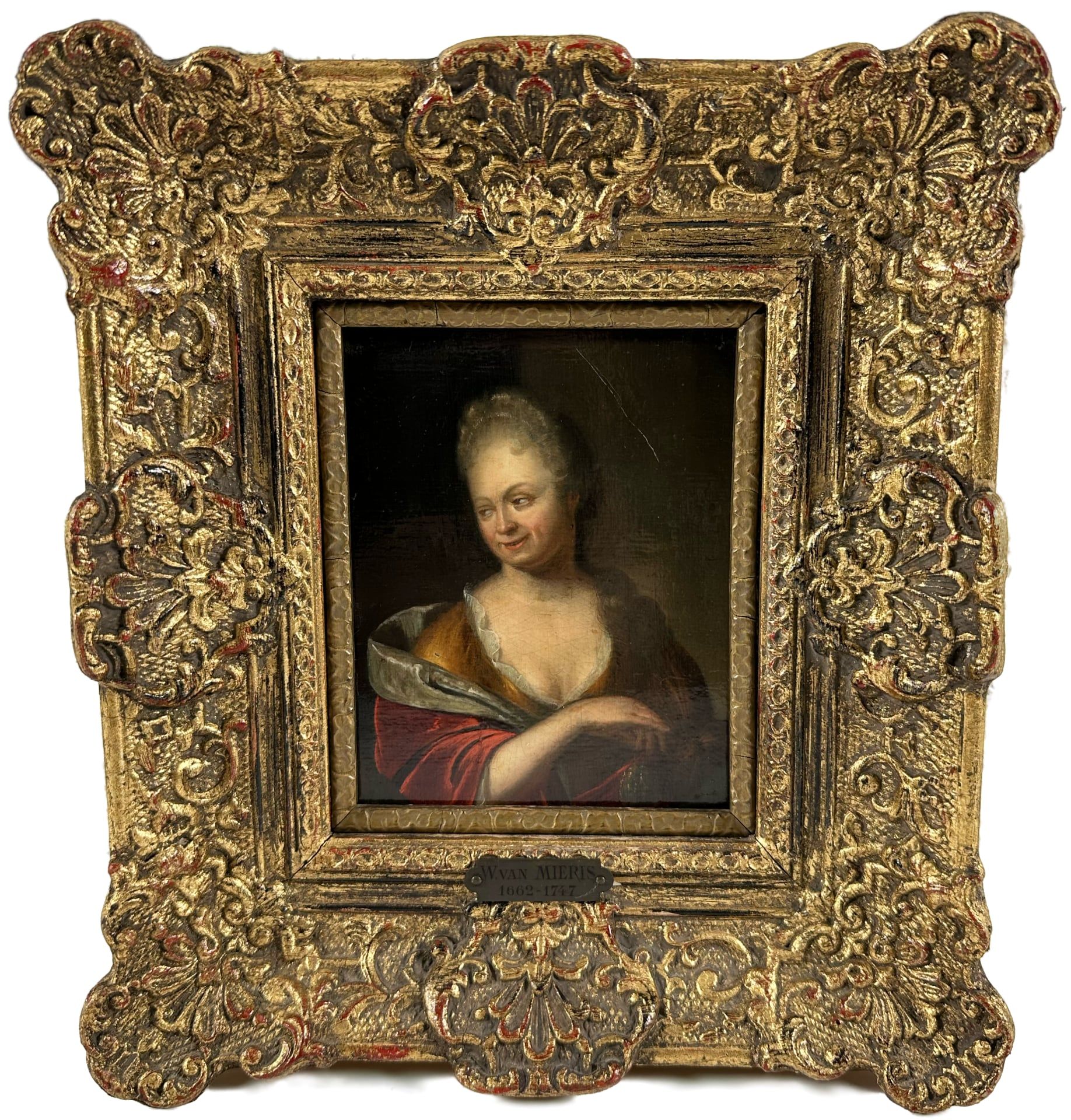 Mieris, Willem van (1662-1747) Umkreis oder Nachfolger, Ölgemälde, Portrait Edeldame - Bild 10 aus 10