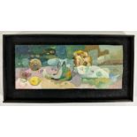 Zöhl, Werner (1926-2012), Ölgemälde, Stillleben mit Fisch