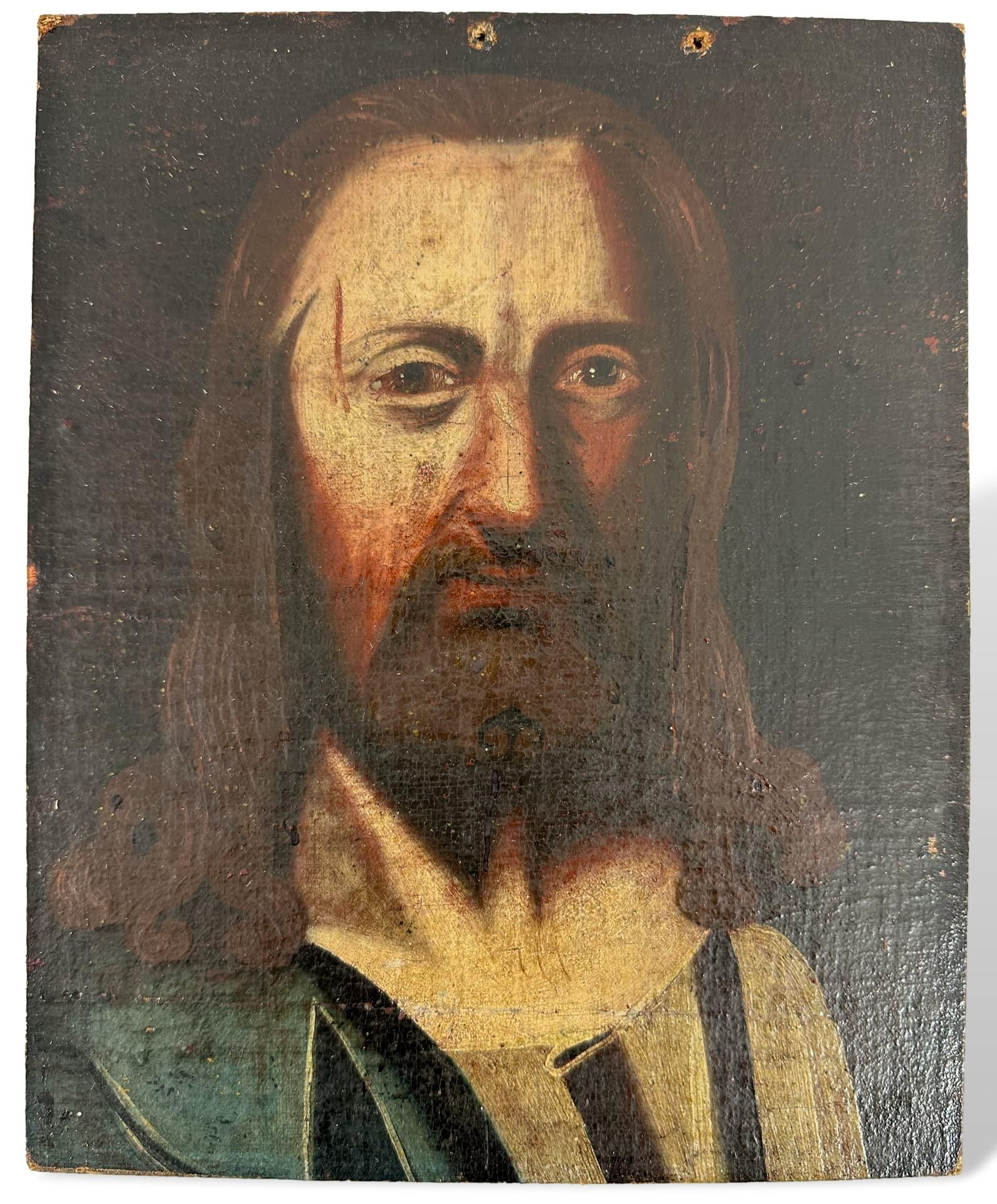 Unidentifizierter Künstler, Ölgemälde, Portrait Jesus Christus, unbekannt - Bild 2 aus 10