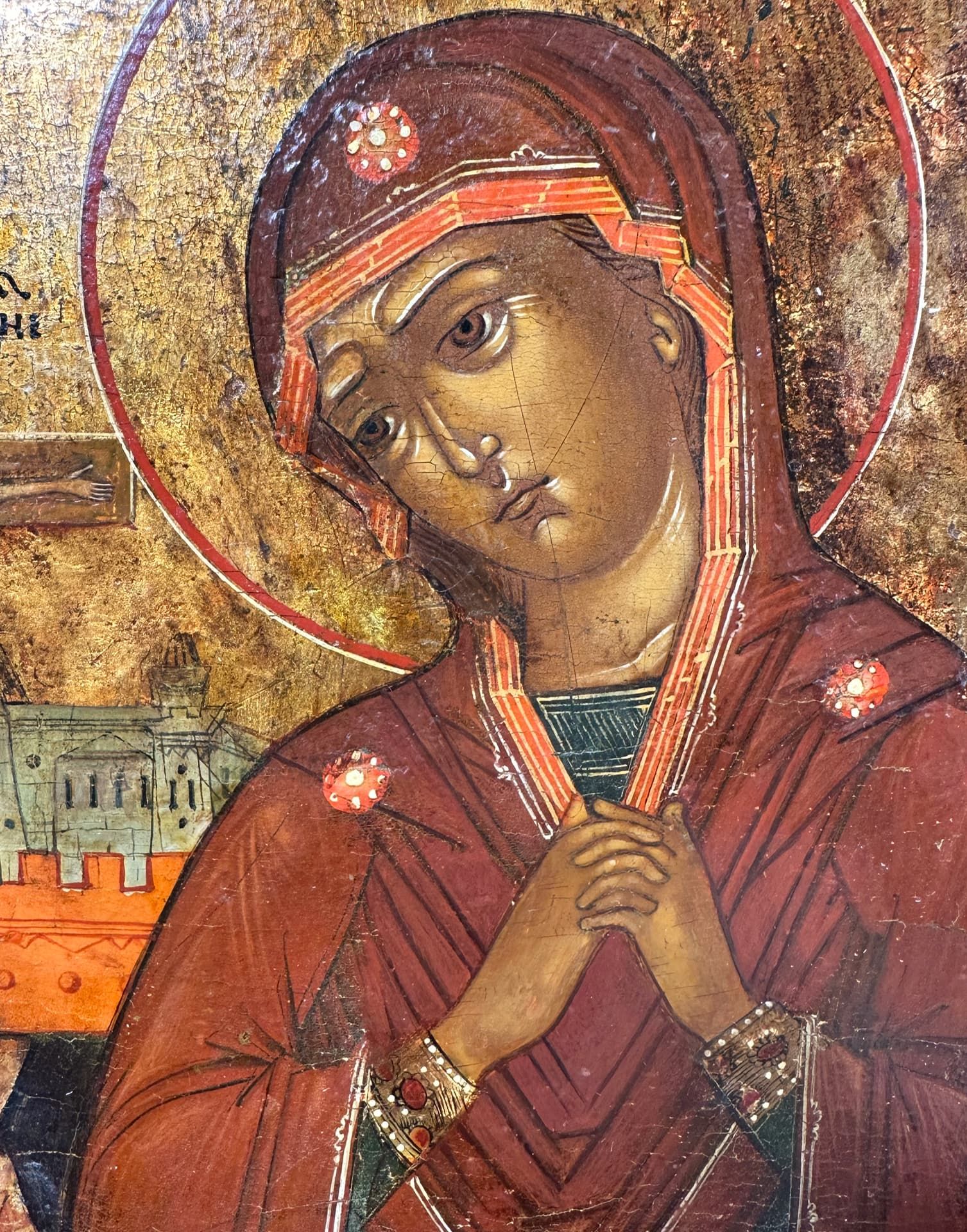 Ikone Gottesmutter Achtyrskaja, 19. Jahrhundert oder früher - Image 6 of 11