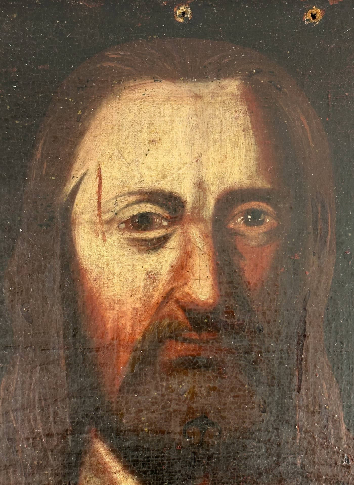 Unidentifizierter Künstler, Ölgemälde, Portrait Jesus Christus, unbekannt - Bild 7 aus 10