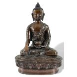 Asiatika Bronze Buddha Tibet 22cm hoch