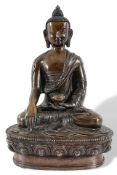 Asiatika Bronze Buddha Tibet 22cm hoch