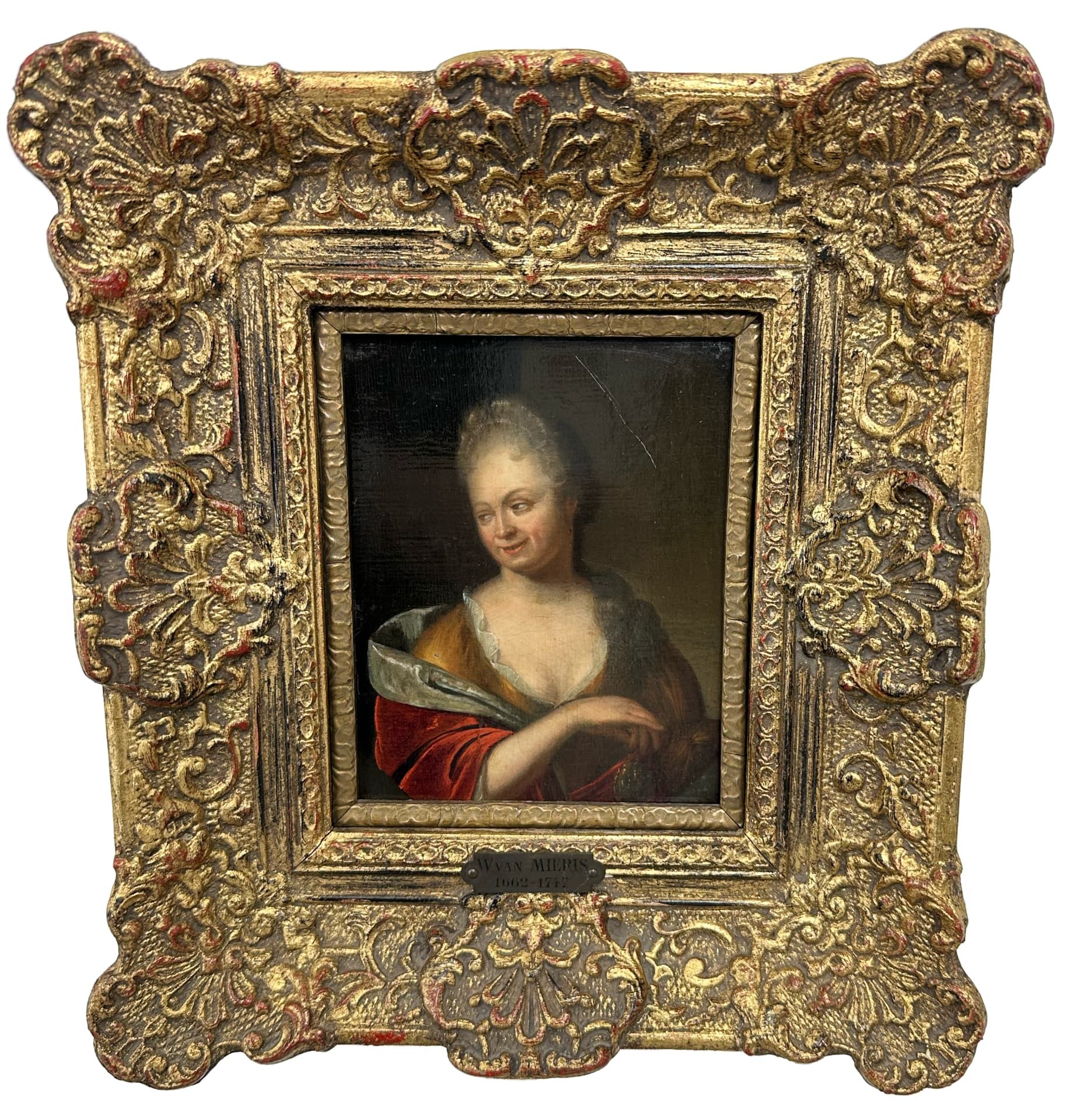 Mieris, Willem van (1662-1747) Umkreis oder Nachfolger, Ölgemälde, Portrait Edeldame - Bild 4 aus 10