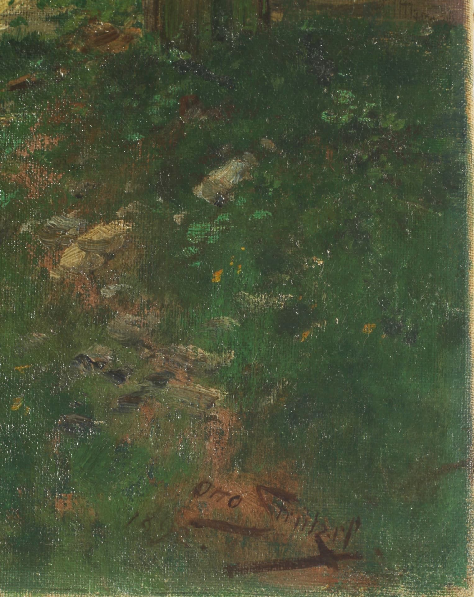 Strützel, Otto (1855-1930), Ölgemälde Landschaft mit Wassermühle - Image 6 of 8