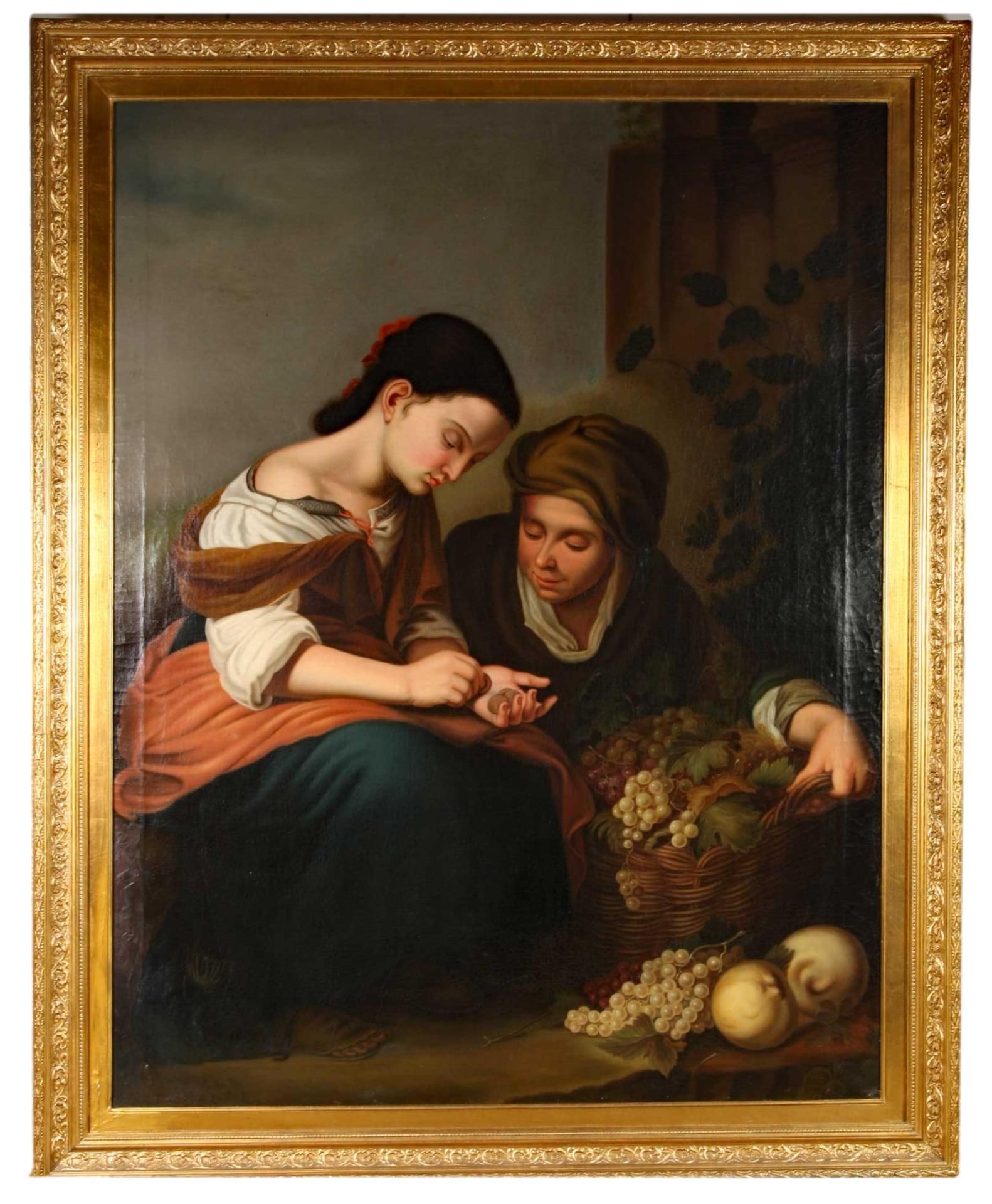 Murillo, Bartolomé Esteban (Kopie nach), Ölgemälde der kleine Obstverkäufer - Bild 2 aus 7
