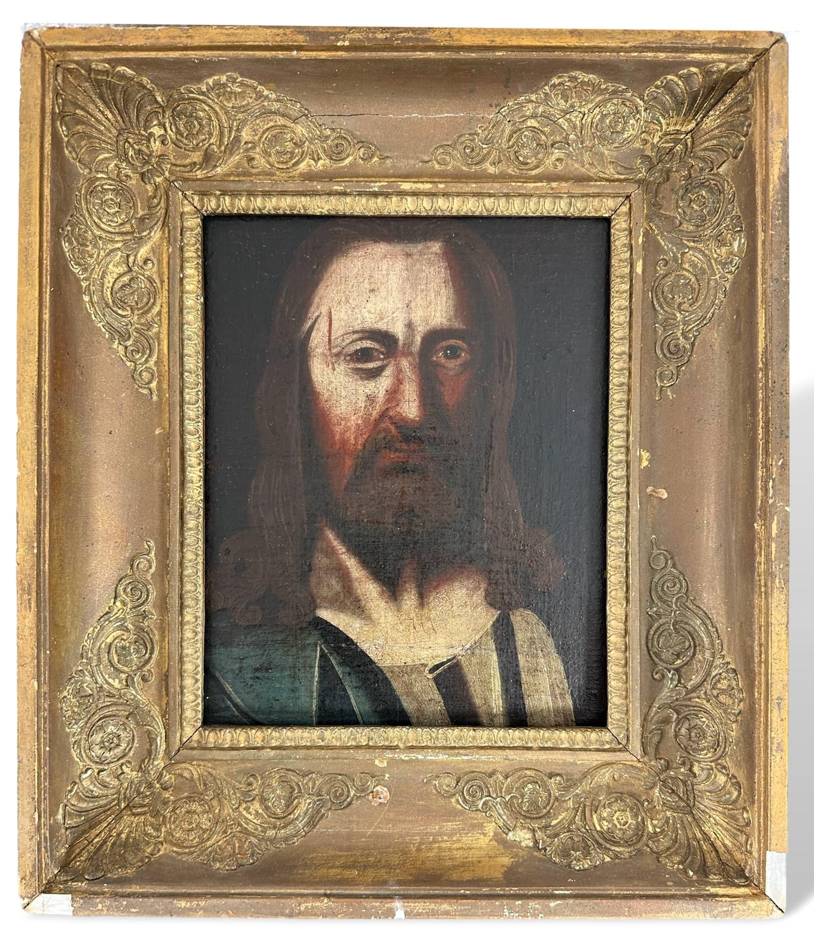 Unidentifizierter Künstler, Ölgemälde, Portrait Jesus Christus, unbekannt - Bild 4 aus 10