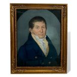 Unidentifizierter Künstler, Biedermeier Pastell Malerei, Portrait Mann, unbekannt