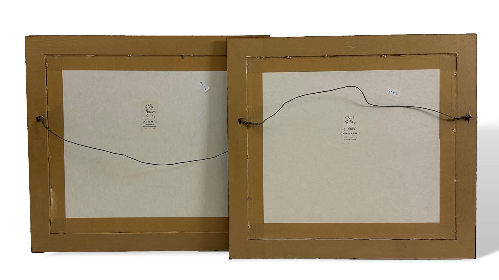 Unleserlich signiert, Paar Aquarelle, Landschaften - Bild 15 aus 15