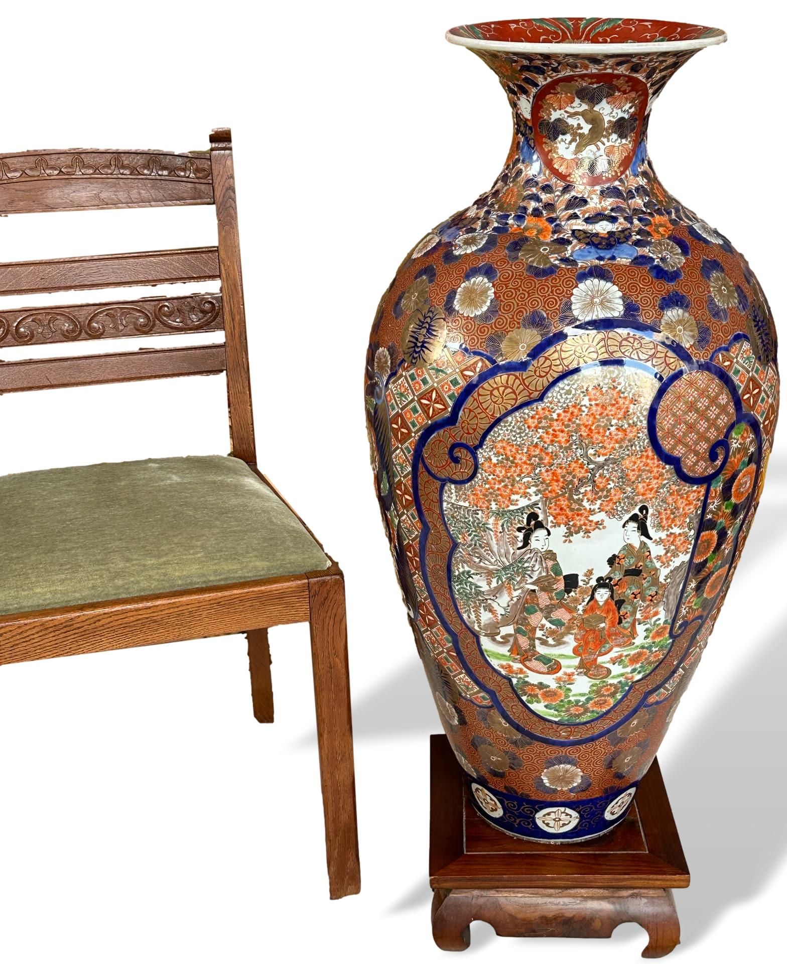 Asiatika große Bodenvase Imari Japan - Bild 3 aus 14