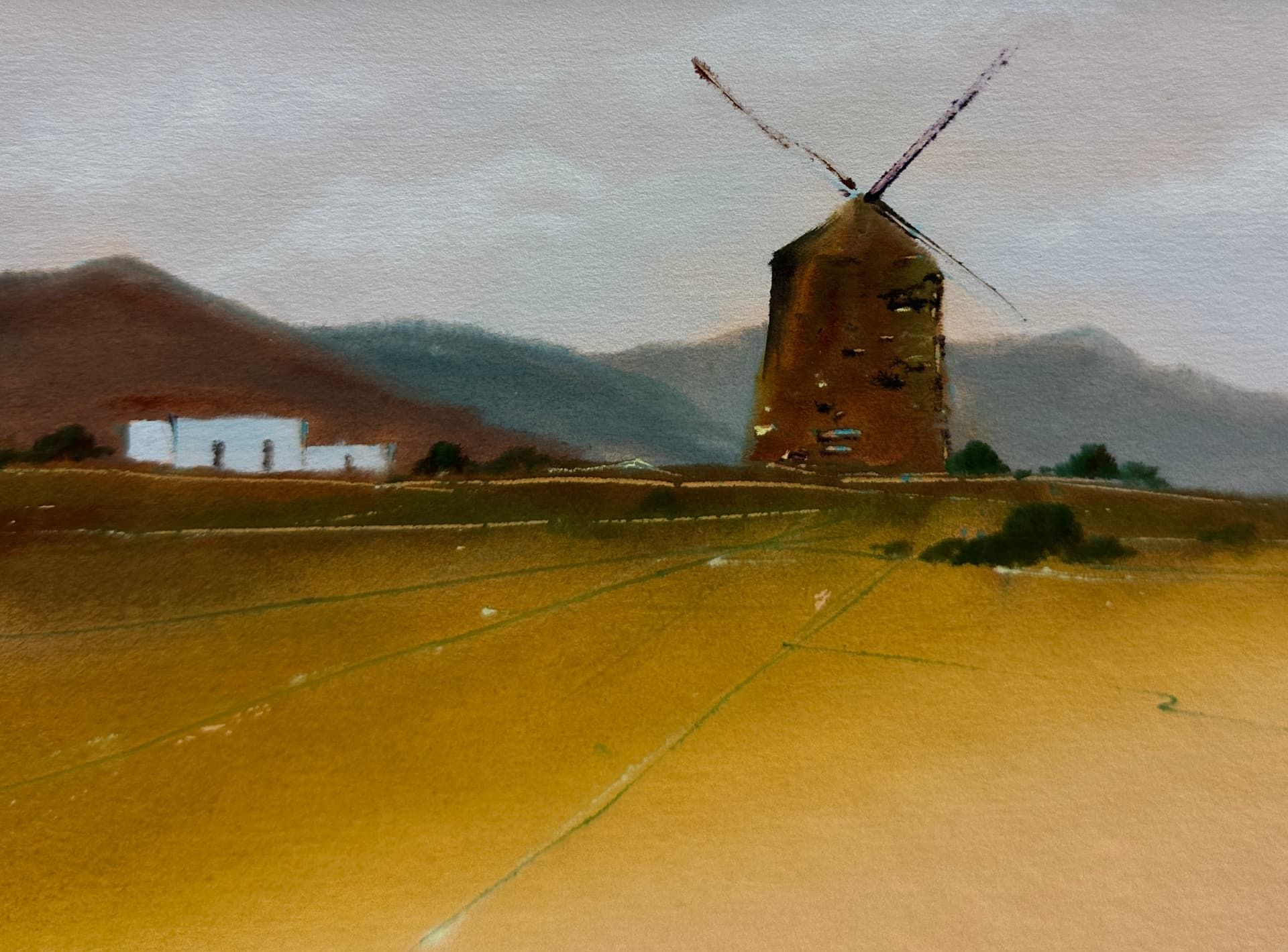 Unleserlich signiert, Paar Aquarelle, Landschaften - Bild 6 aus 15