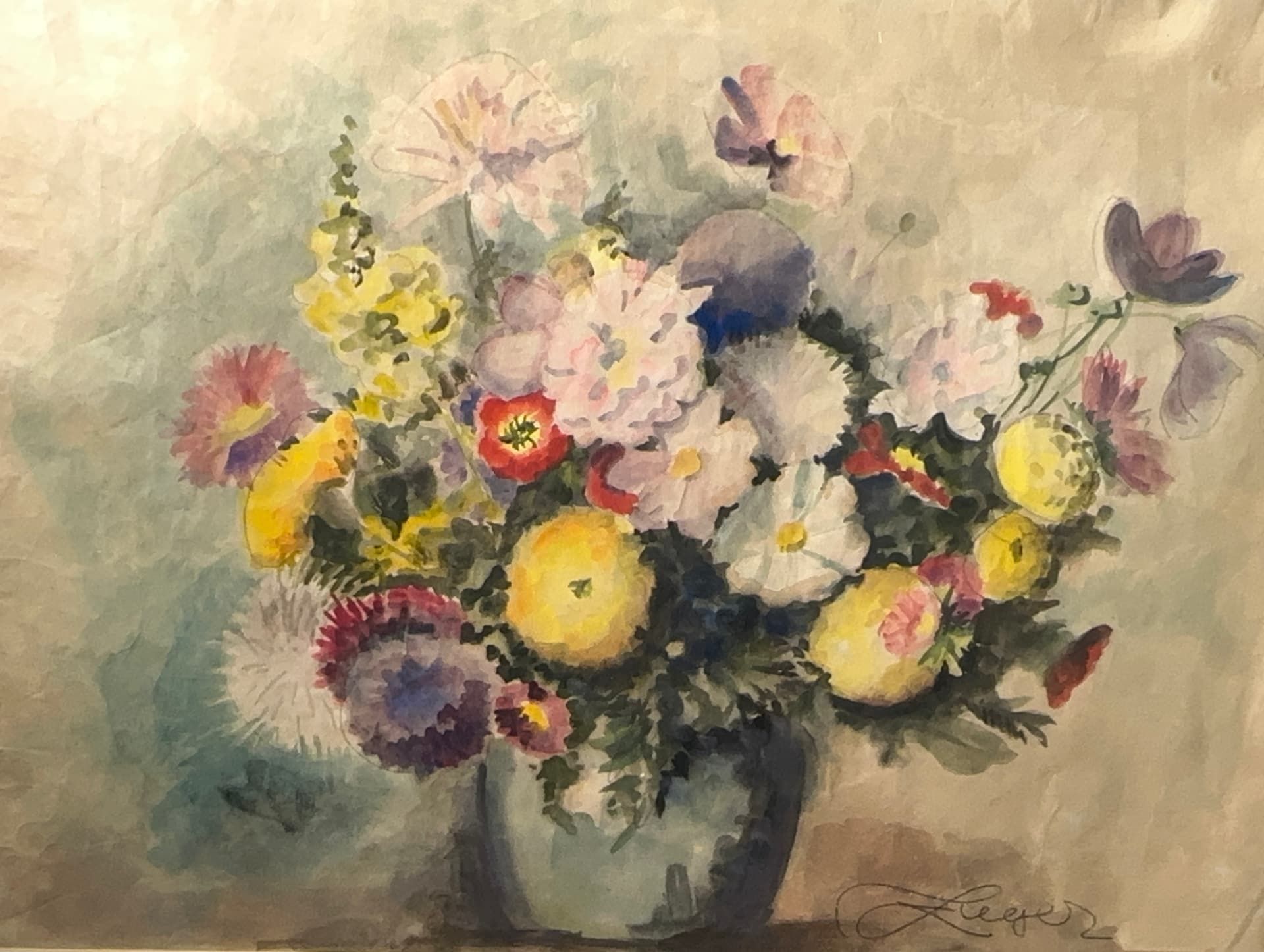 Unleserlich signiert, Aquarell Stillleben - Bild 4 aus 6