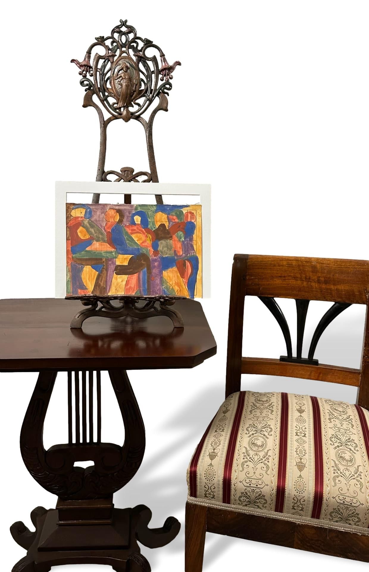 Nemeth, Miklos (1934-2012) Zuschreibung, Aquarell, figurale abstrakte Komposition - Bild 3 aus 6