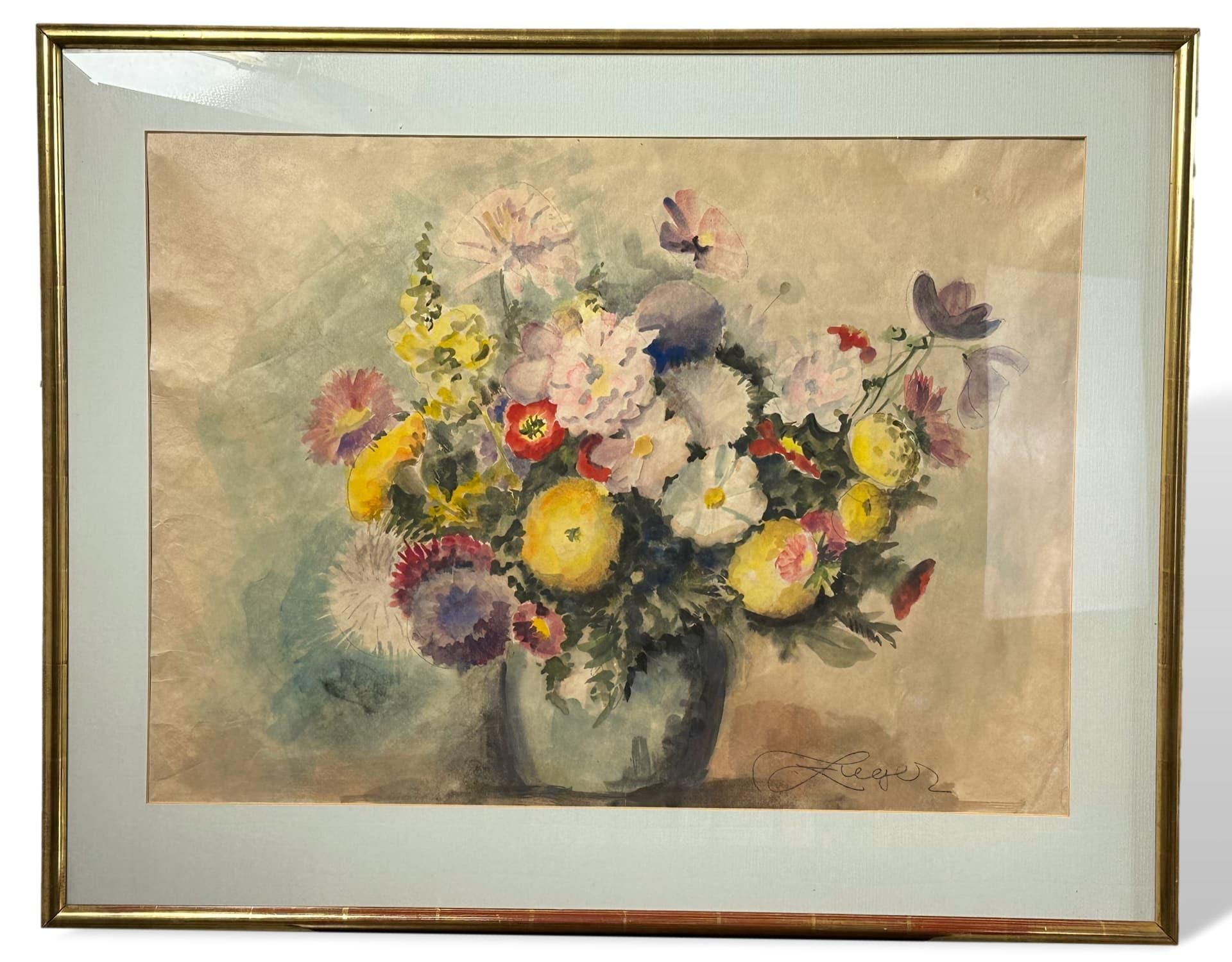 Unleserlich signiert, Aquarell Stillleben - Bild 2 aus 6