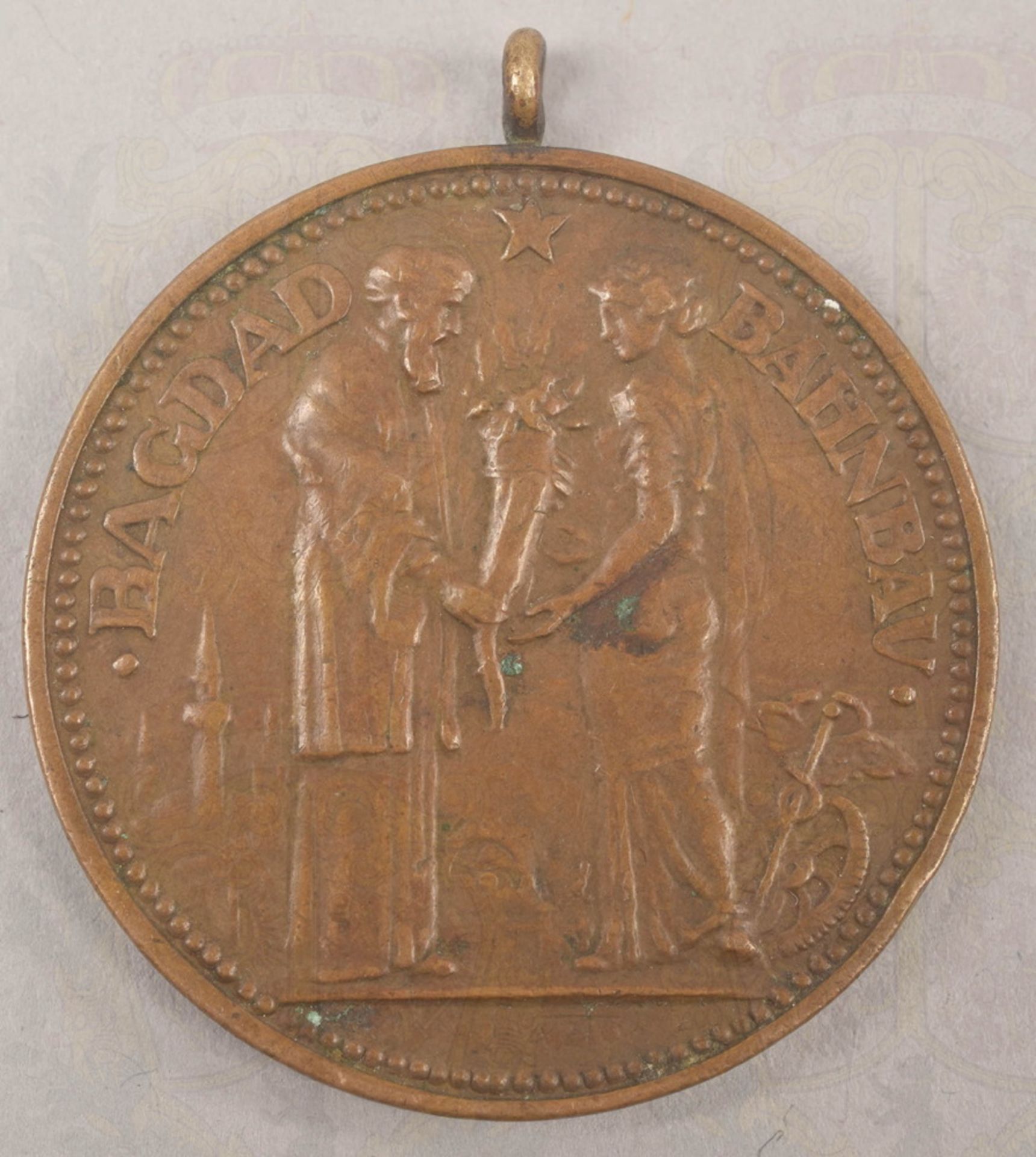 Bronzemedaille Bagdadbahn Bau 1916