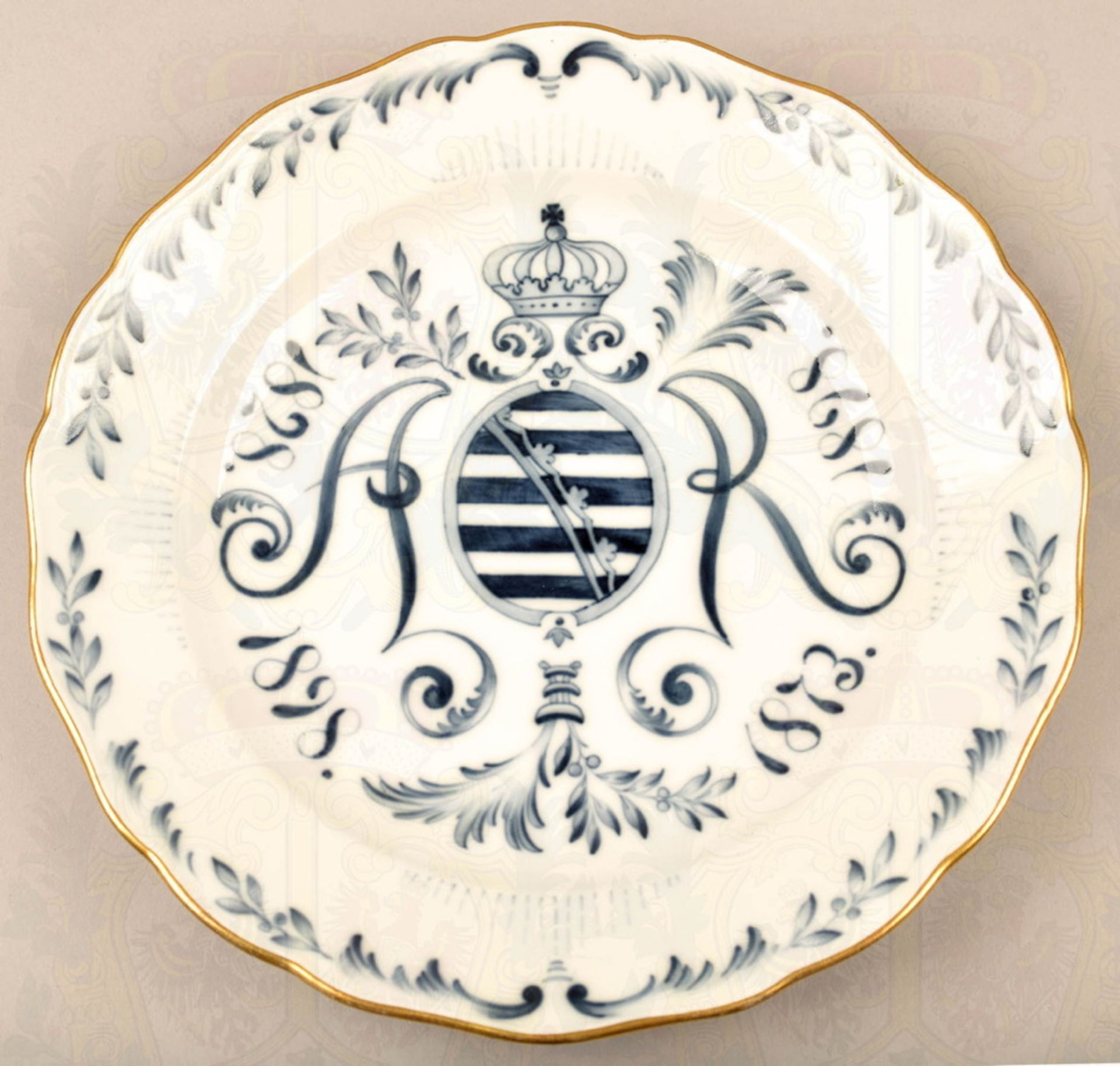 Meissen-Jubiläumsteller König Albert von Sachsen