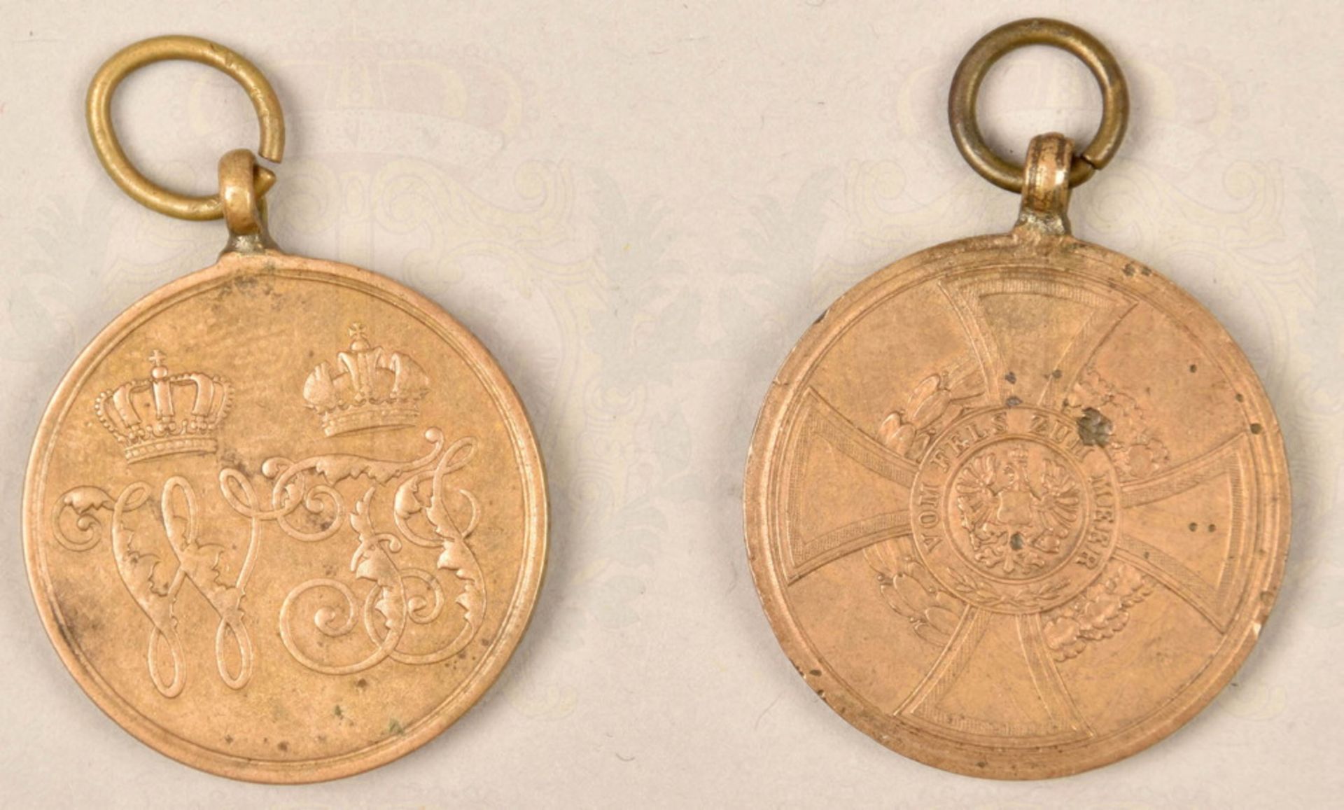 2 Kriegsdenkmünzen 1848/1849 und 1864