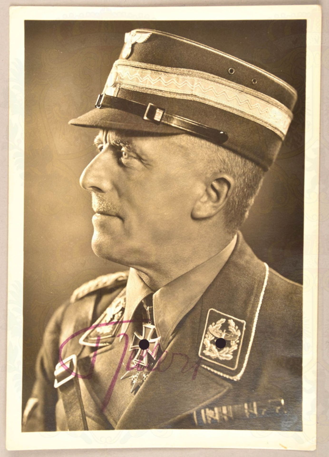 Original signature Luftwaffe general Alfred Keller