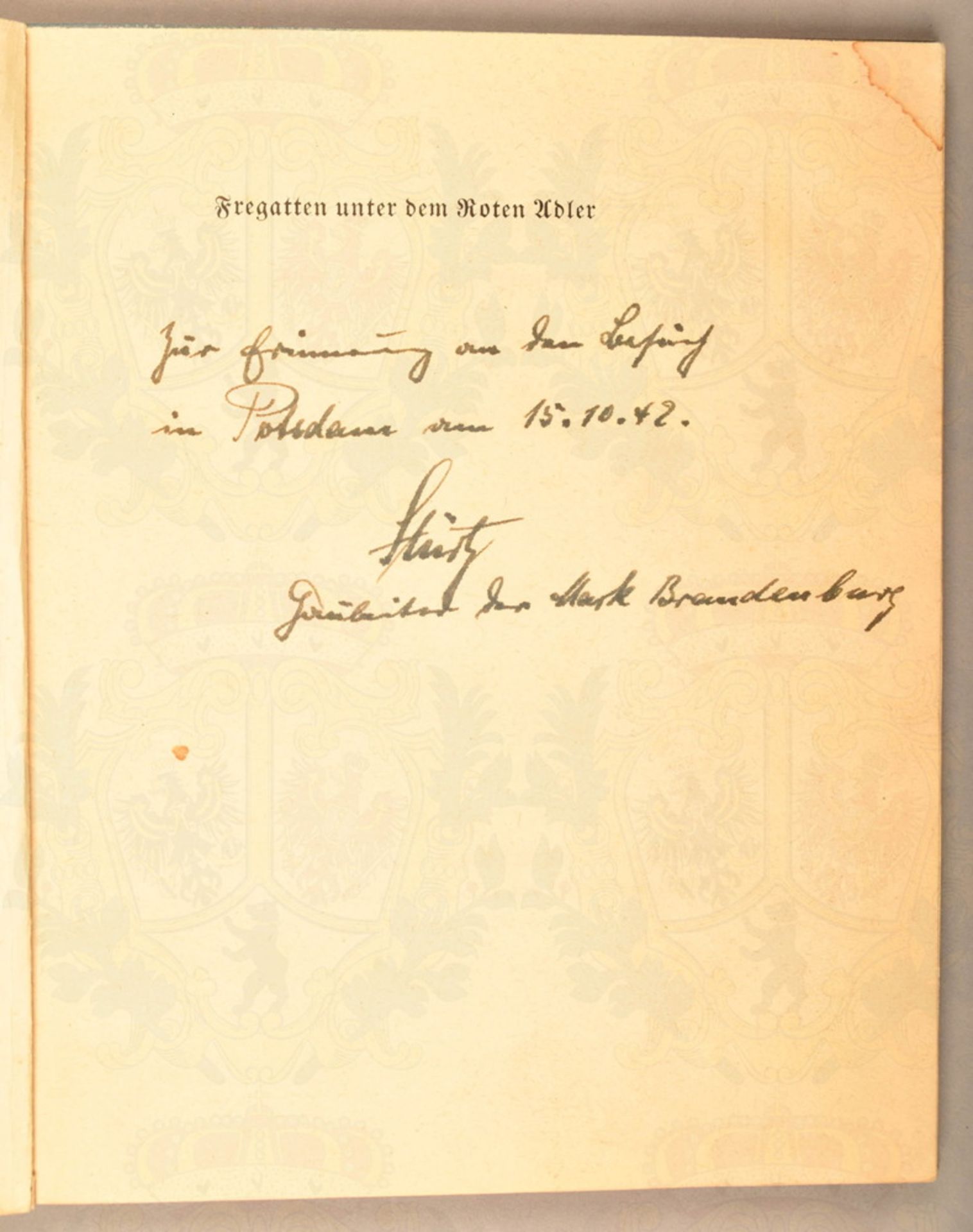 Original signature of Gauleiter Emil Stürtz 1942