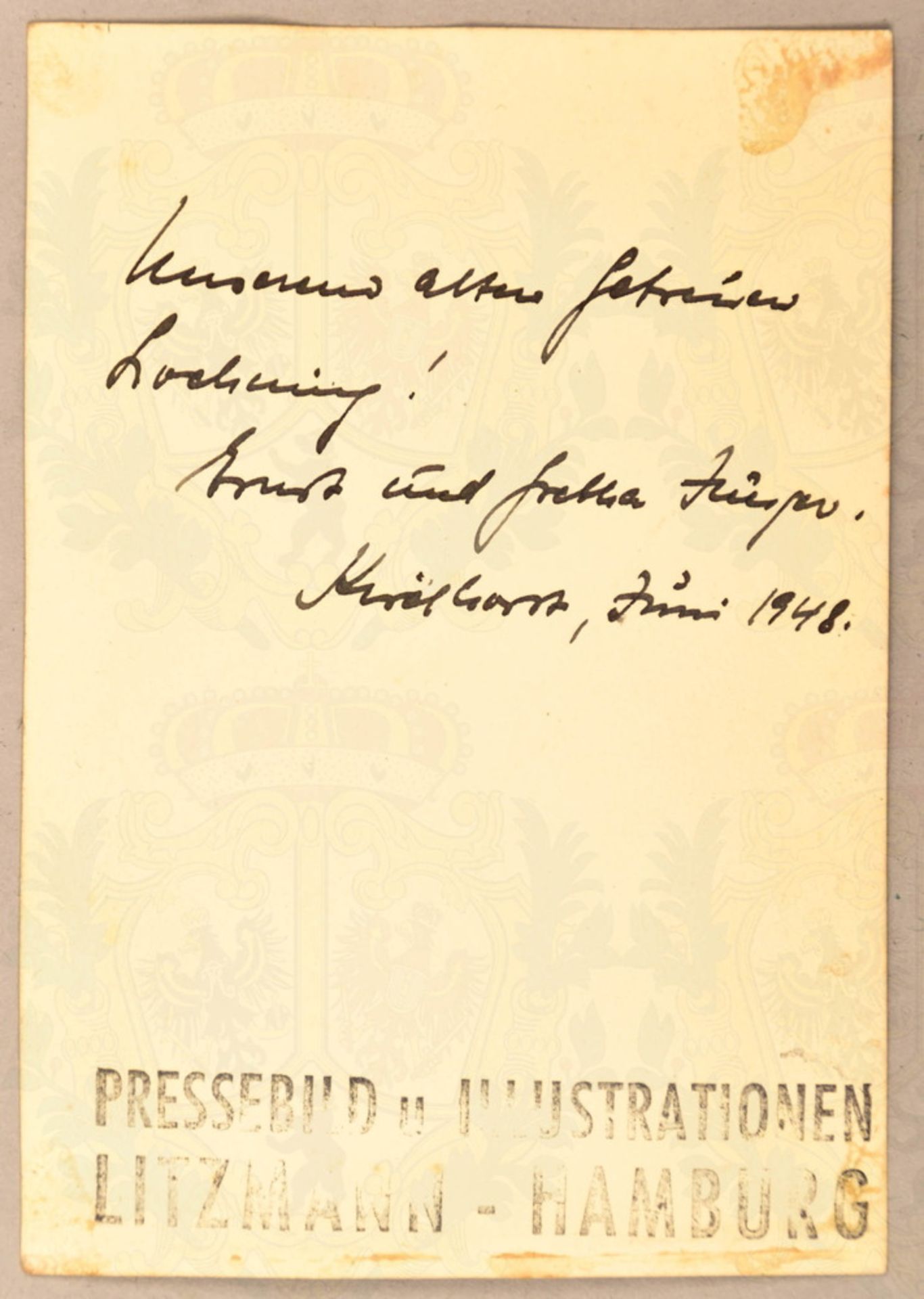 Original signature of Pour le Merite recipient Ernst Jünger - Image 2 of 2