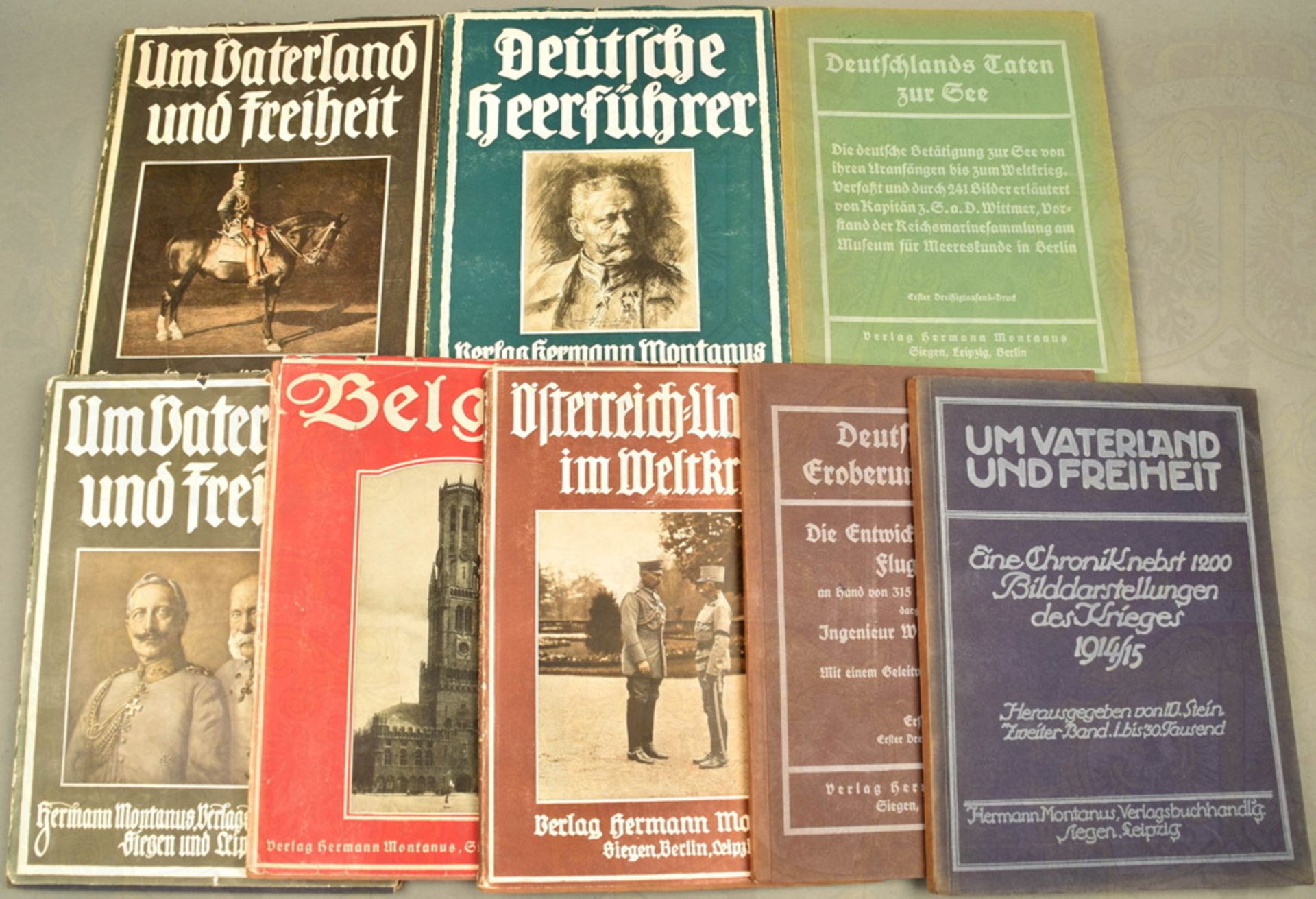 8 Fotobände Montanus-Verlag 1915