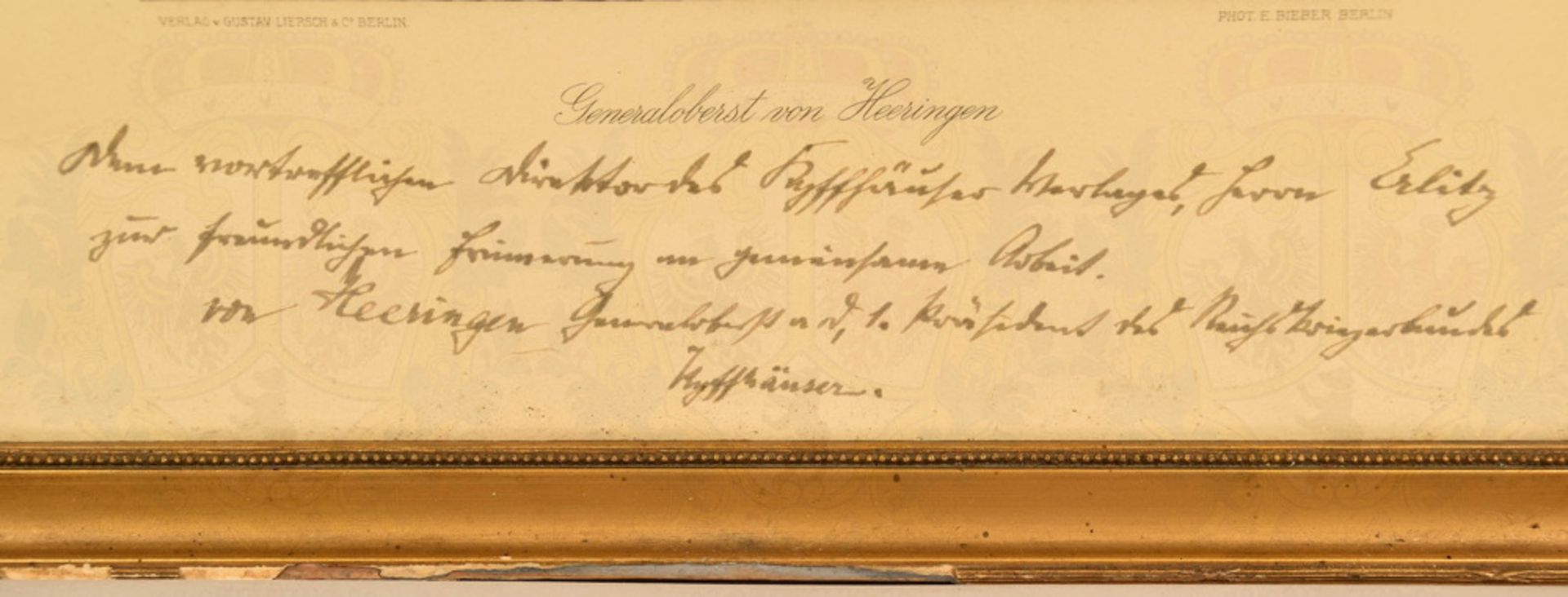 Autograph Prussian General Josias von Heeringen - Image 2 of 3