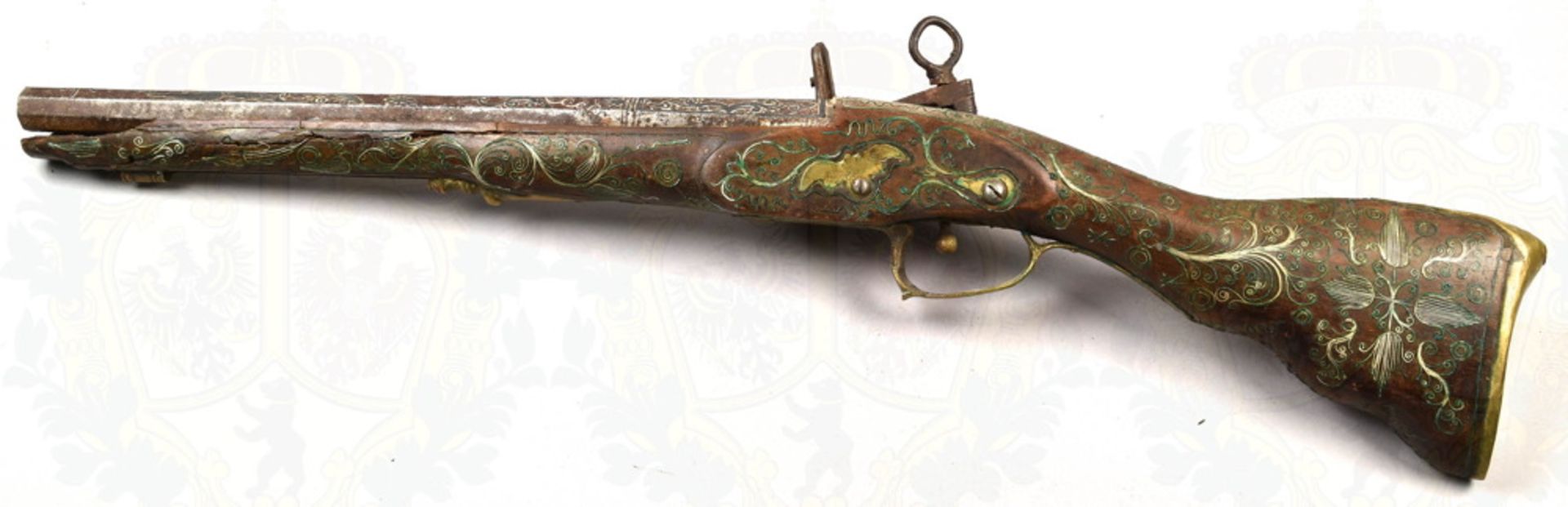 Luxury flintlock rifle about 1860