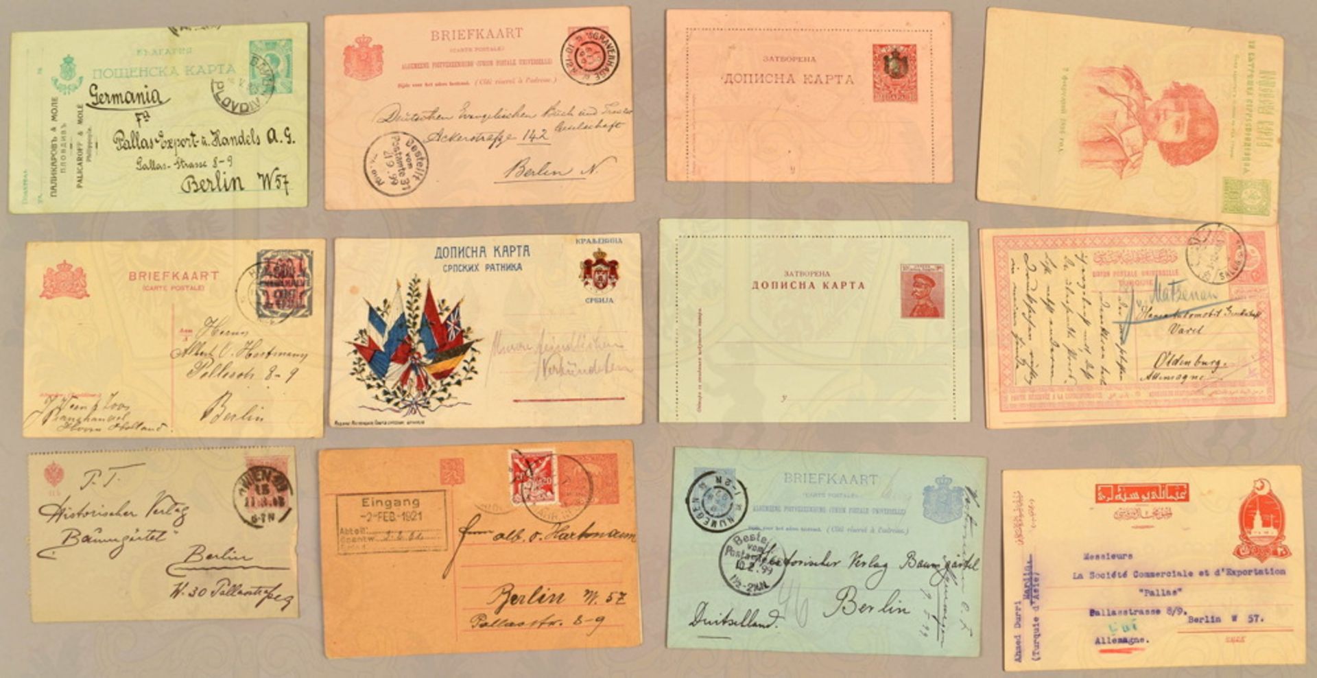 45 international postcards and correspondence cards 1898-1925