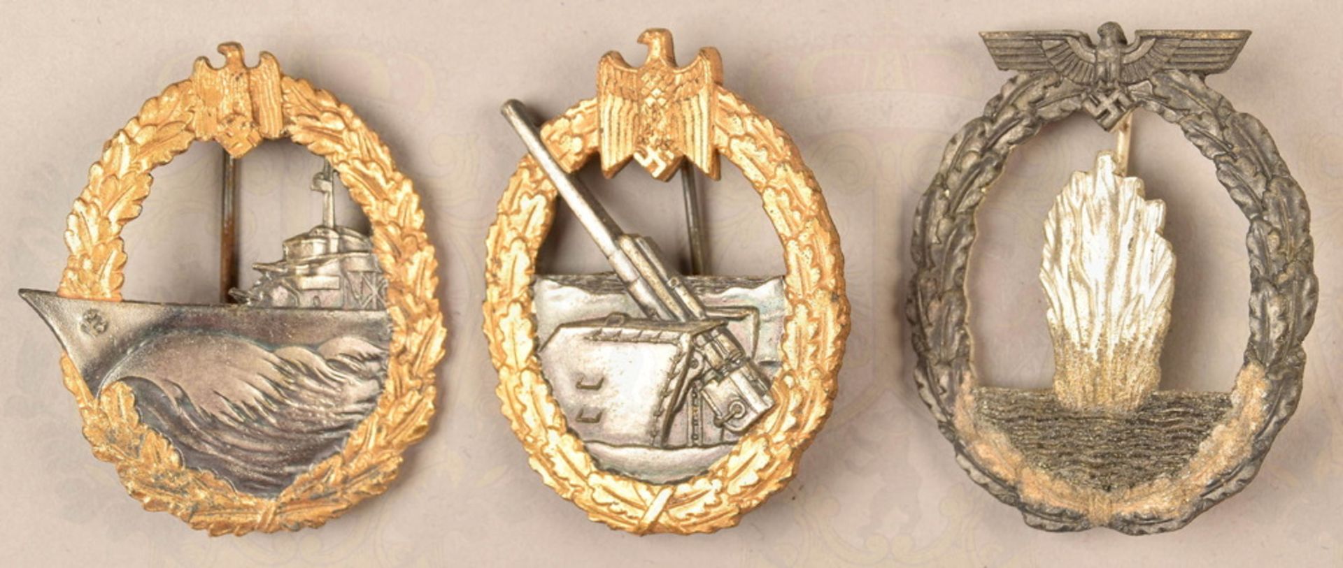 3 German Navy combat awards all made by Souval/Vienna - Image 2 of 3