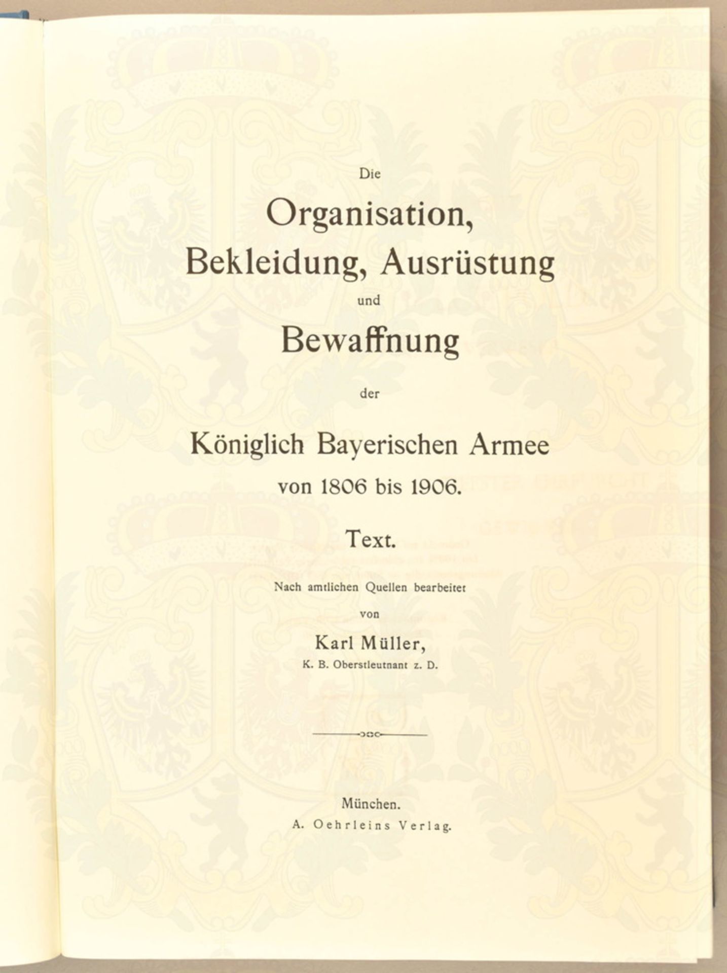 Reference work Organisation/Armament of the Bavarian Army - Image 2 of 6