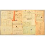 12 military vehicle documents/partly combat group Fischer 1944