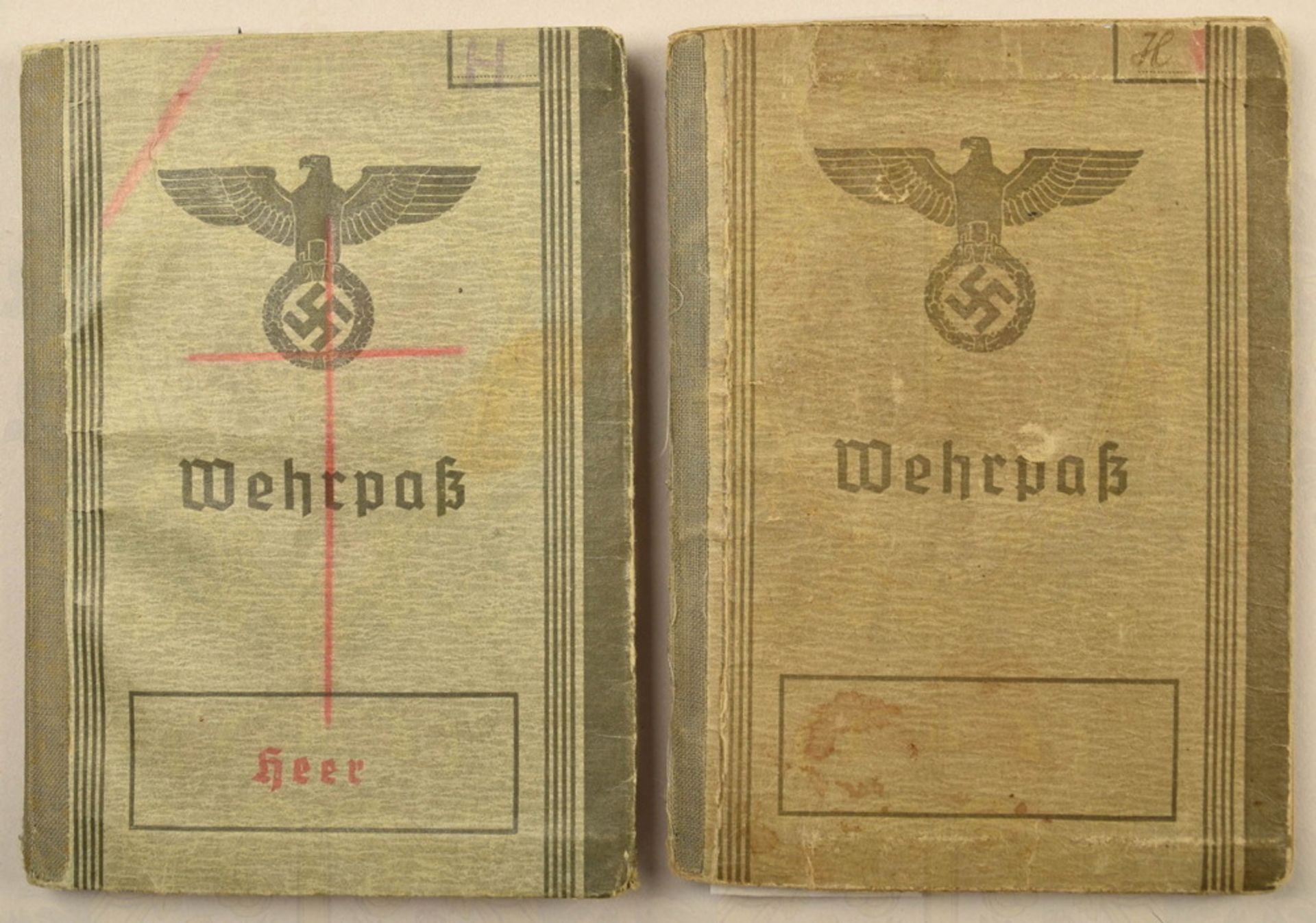 2 Wehrmacht service record books 1938-1944 - Image 2 of 6