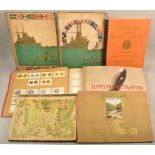 7 cigarette card albums 1929-1941 and collection of cigarette cards