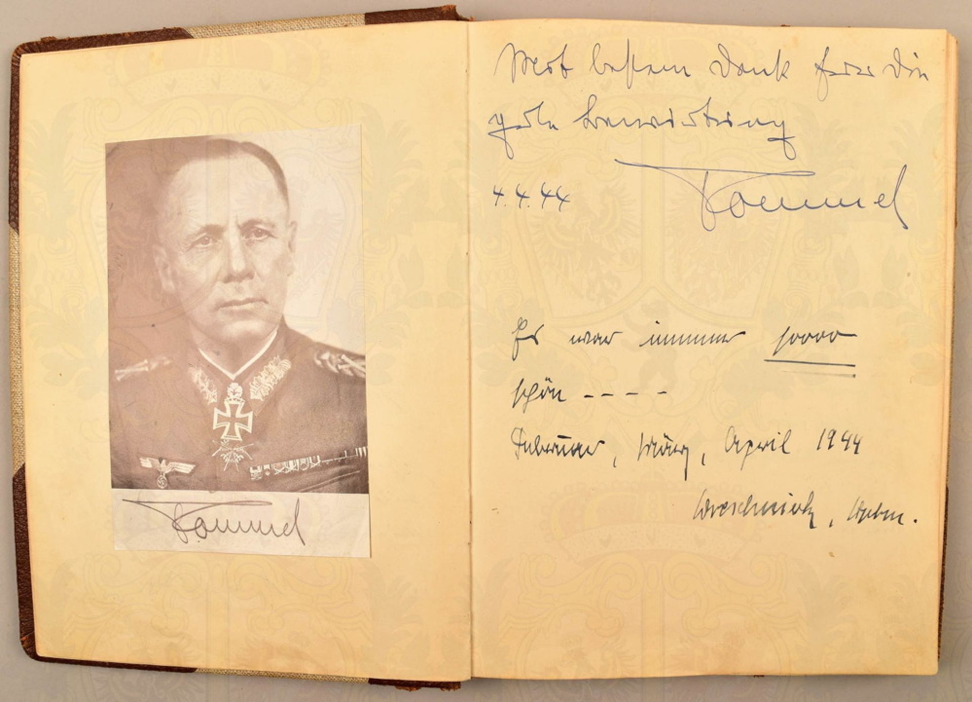 Original autograph of Field Marshal Erwin Rommel 1944 - Image 2 of 6