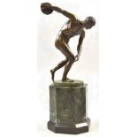 Bronze statuette Discus Thrower about 1935