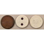 3 Third Reich porcelain medals Meissen made 1938-1942