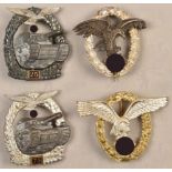 4 Luftwaffe combat badges/2 made by Souval Vienna