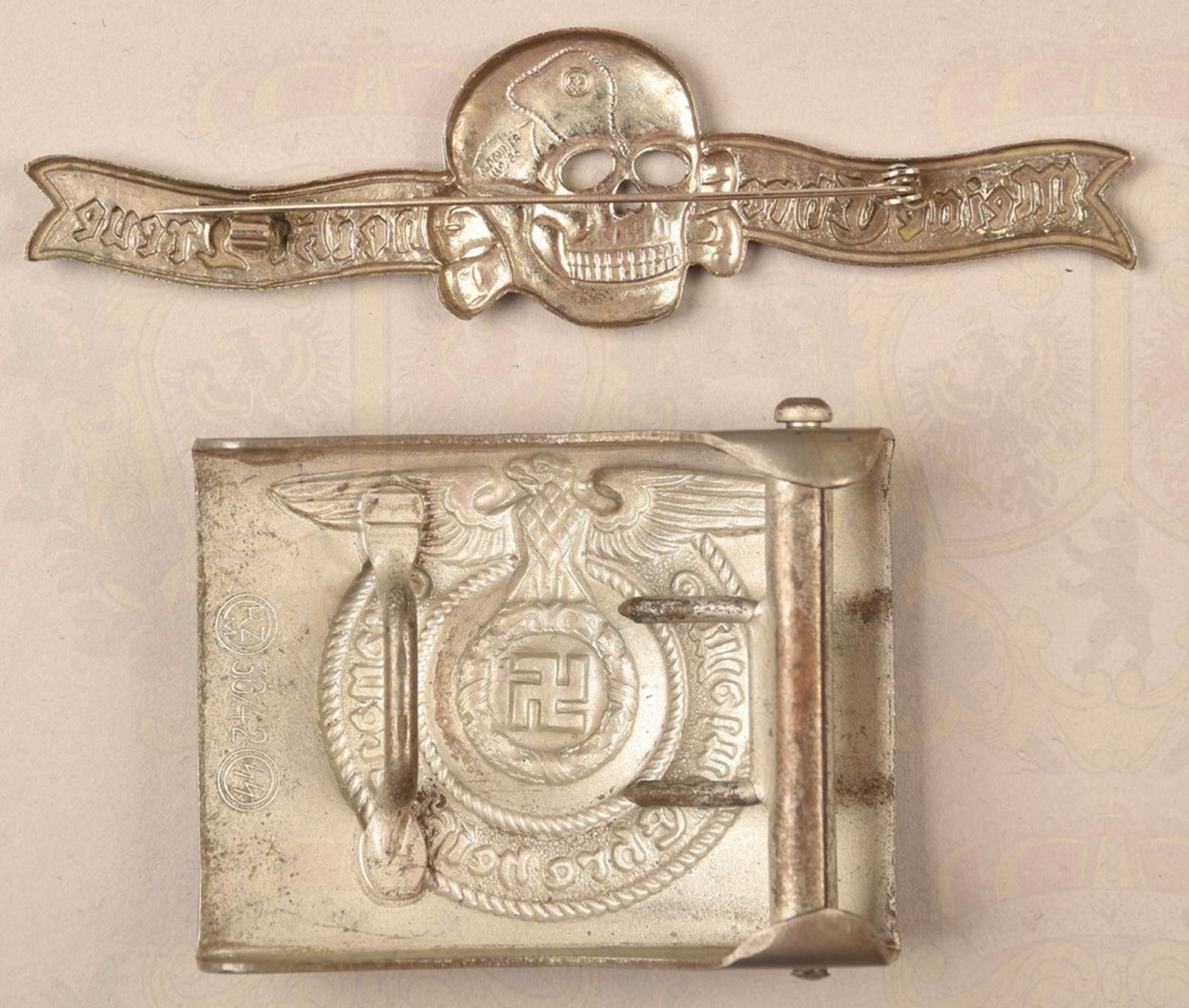 Waffen-SS belt buckle and SS gala badge - Image 3 of 3