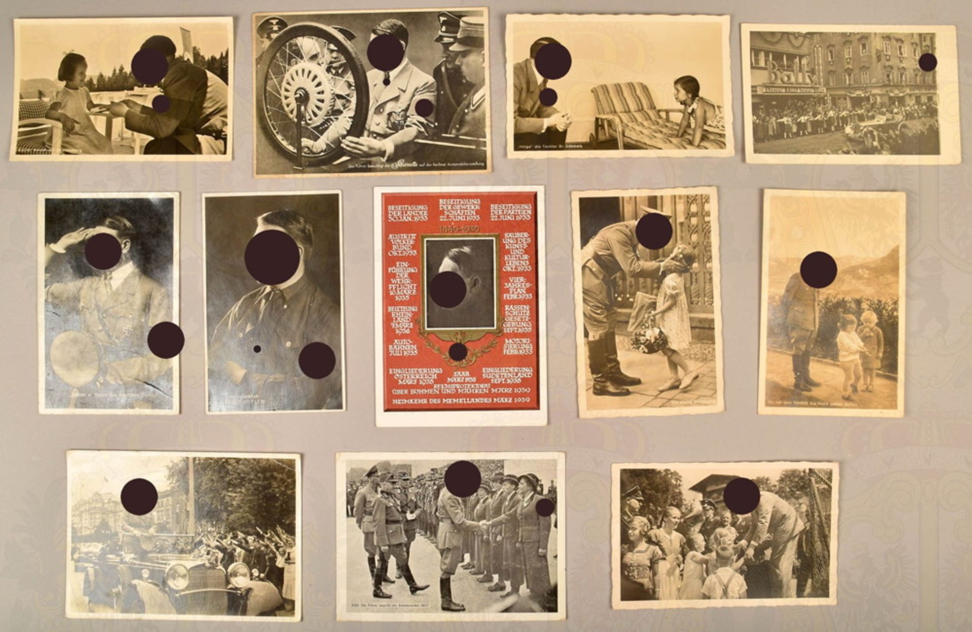 12 postcards Adolf Hitler 1935-1939