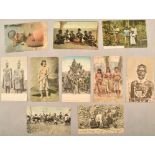 43 postcards South American and South African ethnology 1901-1922
