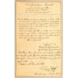 Autograph of Prince Albrecht of Prussia 1868