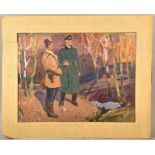 Oil painting German police on the Eastern Front 1942