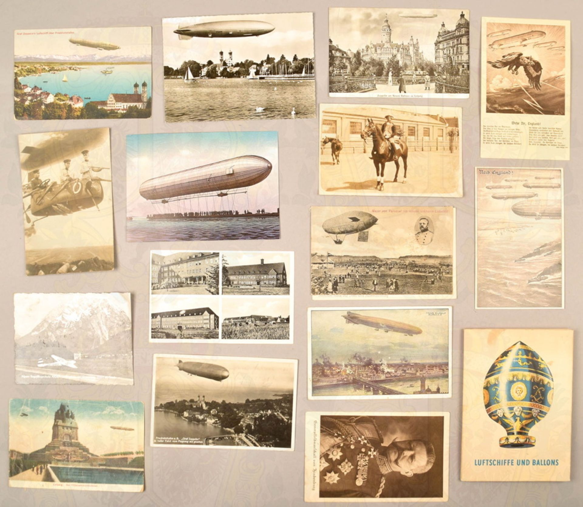 24 postcards zeppelins and dirigibles 1915-1973